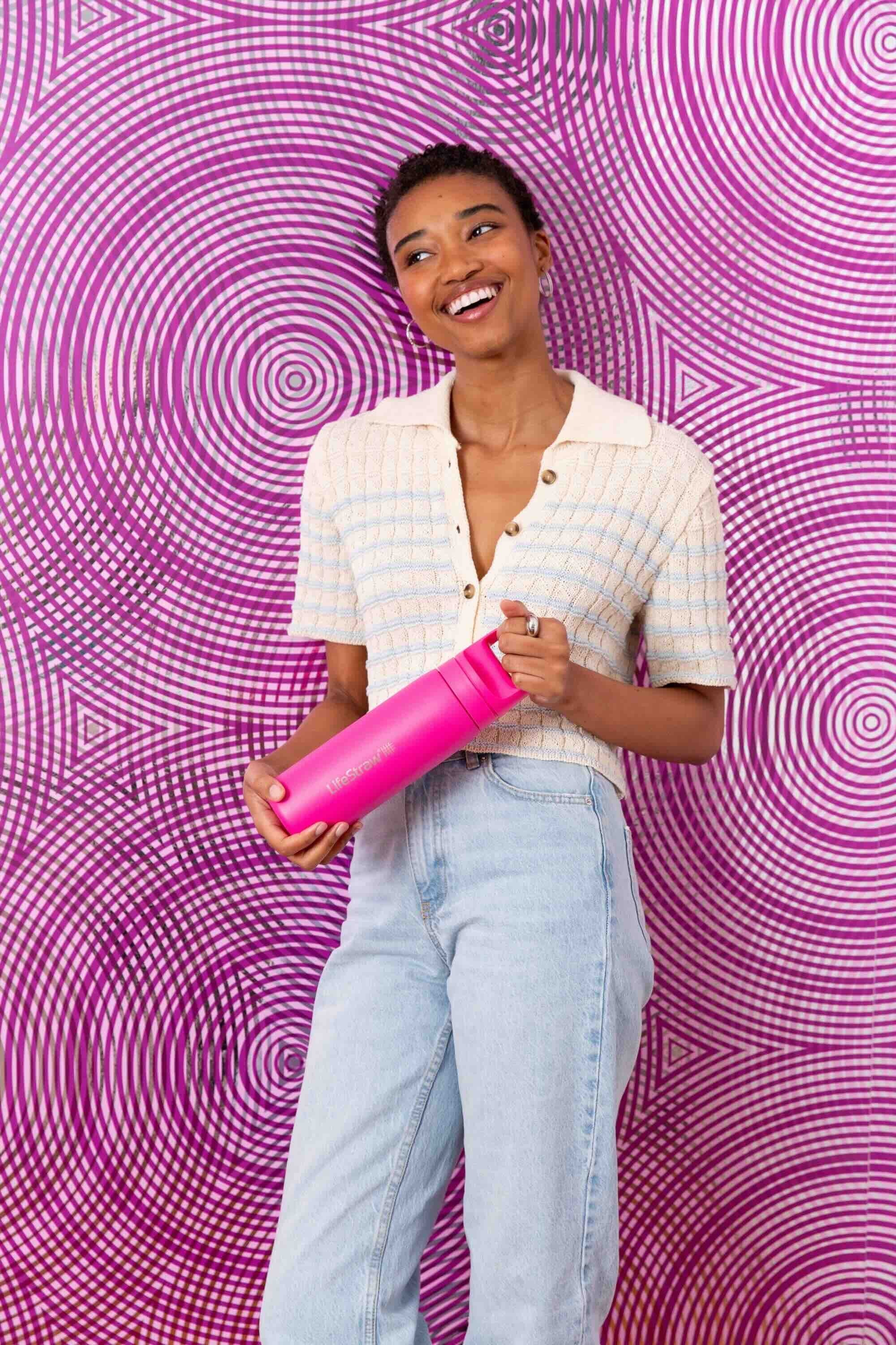 Ανοξείδωτο Παγούρι Με Φίλτρο Νερού Lifestraw Go Steel 500ml (orchid Pink) | www.lightgear.gr