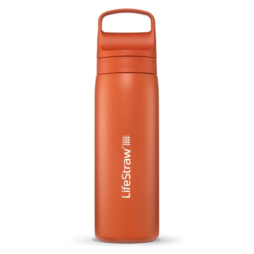 Ανοξείδωτο Παγούρι Με Φίλτρο Νερού Lifestraw Go Steel 500ml (kyoto Orange) | www.lightgear.gr