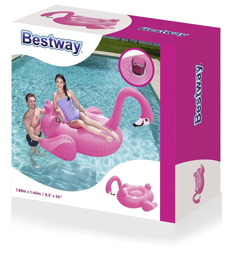 Φουσκωτό Παιχνίδι Πισίνας Για Ενήλικες Bestway Supersized Flamingo 175x173 cm | www.lightgear.gr