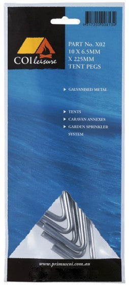 Πασαλάκια Coil Leisure Steel Tent Pegs 225 X 6,3mm 10 τεμ | www.lightgear.gr
