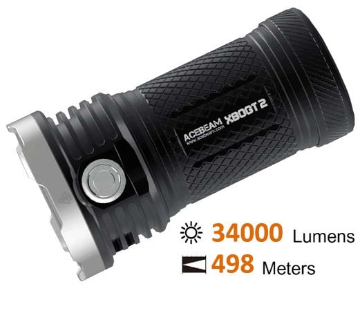 Φακός Μεγάλης Ισχύος Acebeam X80GT-2 +Battery | www.lightgear.gr