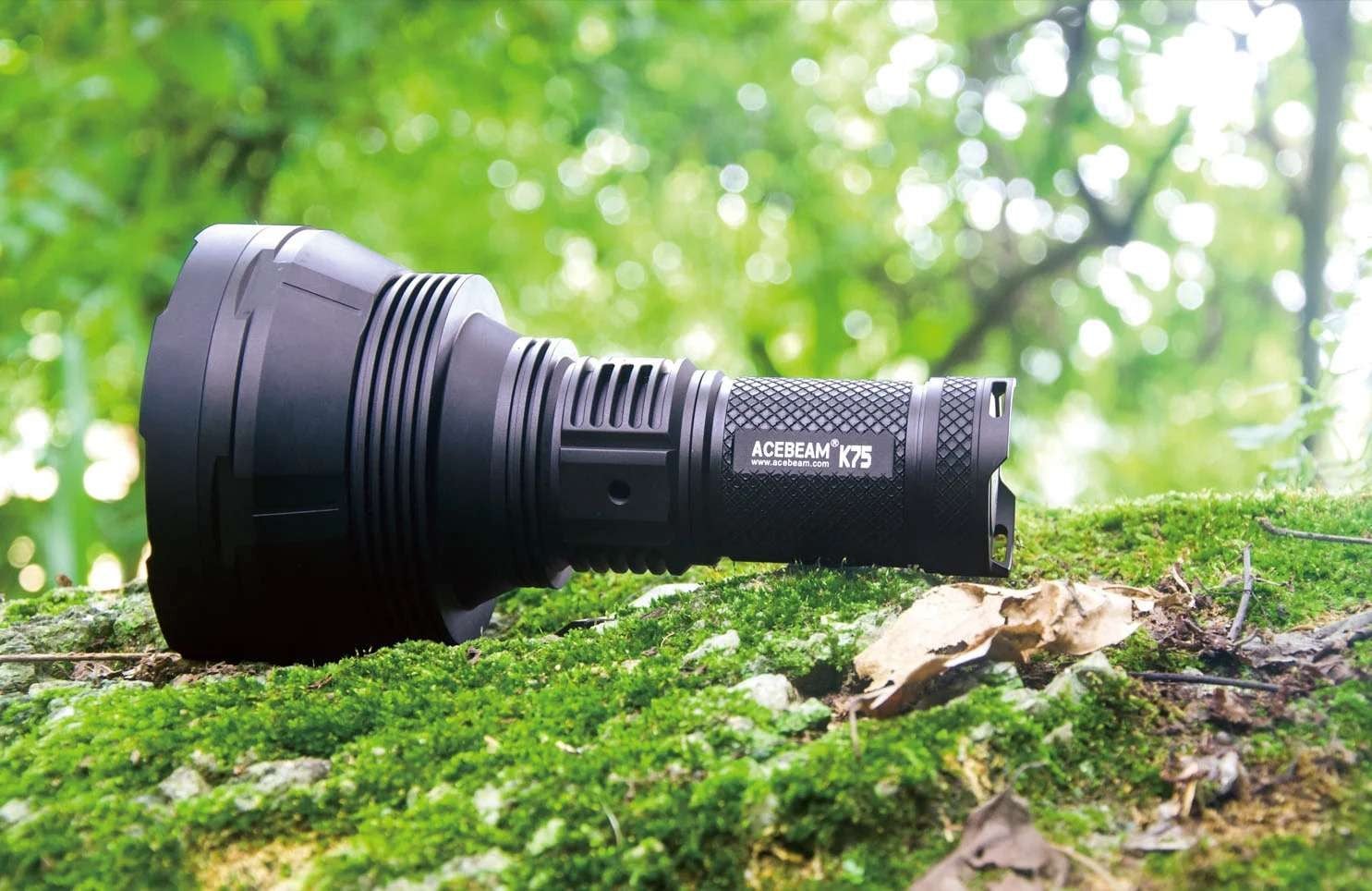 Φακός Μεγάλης Ισχύος Acebeam K75 +Battery | www.lightgear.gr