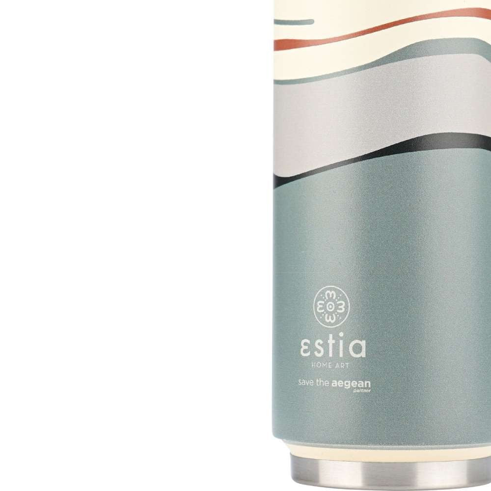 Ανοξείδωτο Θερμός με Καλαμάκι Estia Save the Aegean 500ml | www.lightgear.gr