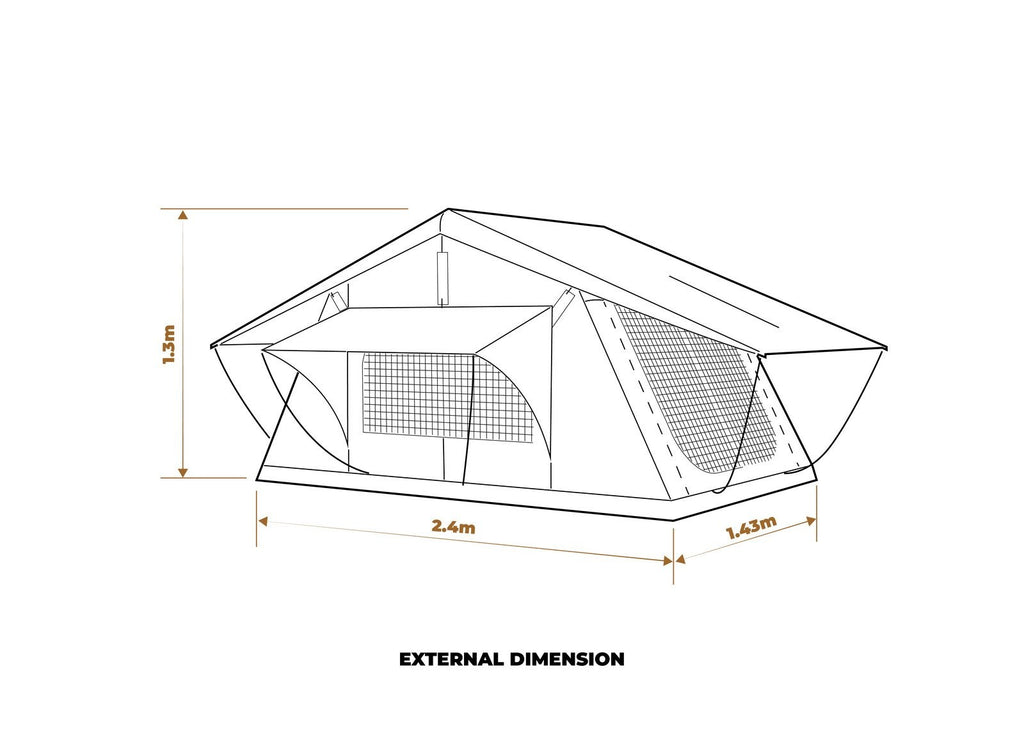 Σκηνή Οροφής Αυτοκινήτου Oztrail Tarkine 1400 | www.lightgear.gr