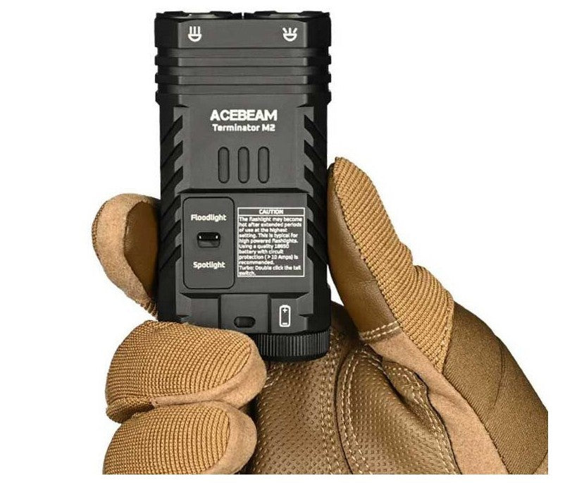 Φακός Acebeam M2-X Terminator 5000k + Battery | www.lightgear.gr