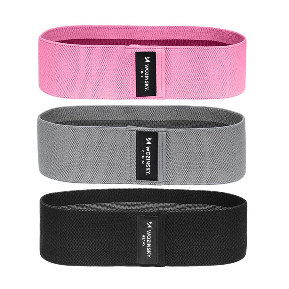 Σετ 3x Fabric Resistance Mini Band Wozinsky για Yoga Fitness CrossFit (WFB-01) | www.lightgear.gr