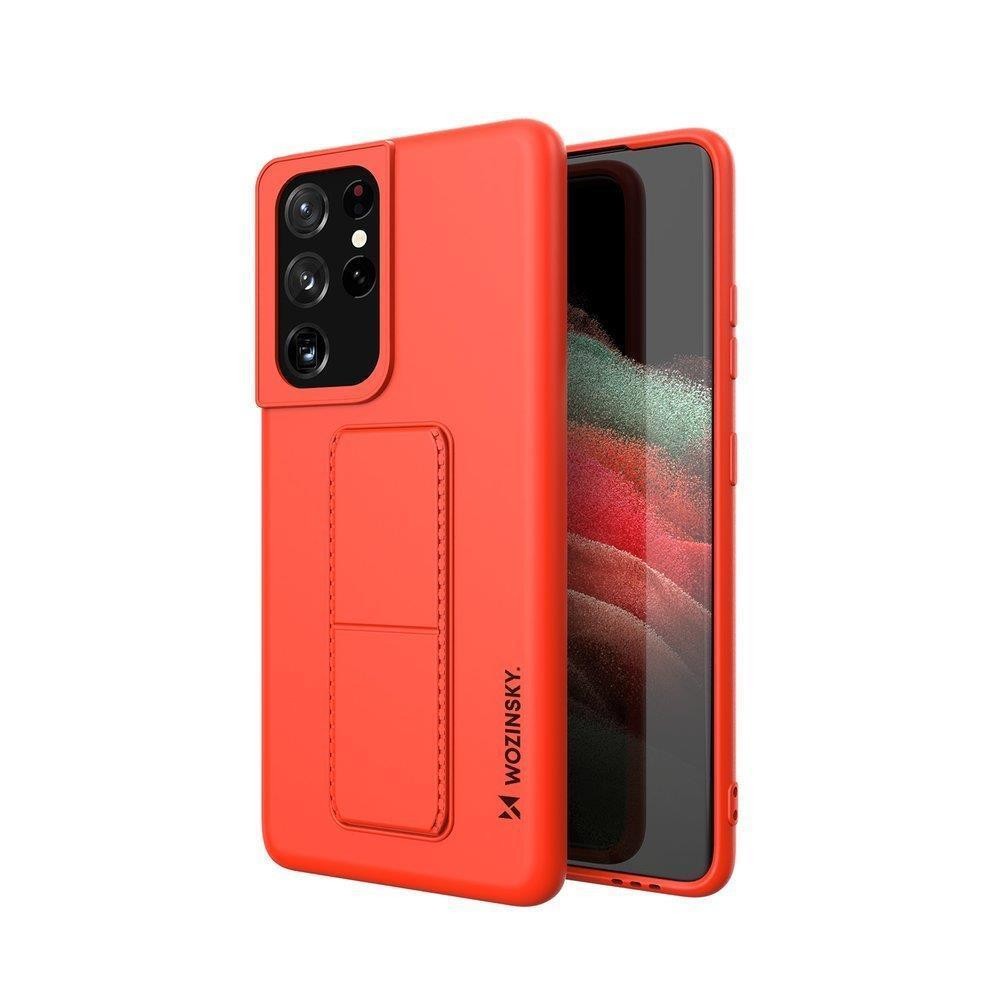 Kickstand Case Σιλικόνης με Stand Wozinsky για Samsung Galaxy S21 Ultra 5G Κόκκινο | www.lightgear.gr