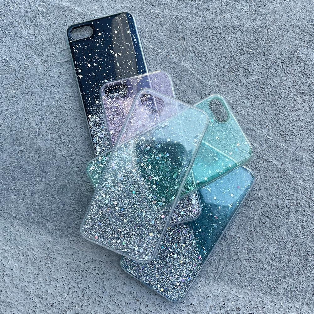 Star Glitter Shining Cover Wozinsky για Xiaomi Redmi Note 9T 5G Μαύρο | www.lightgear.gr