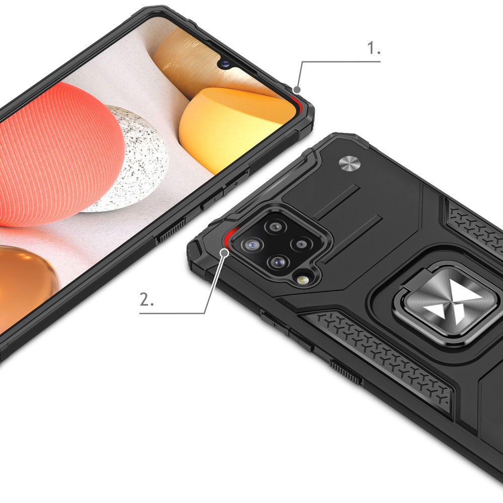 Ring Armor Case Kickstand Wozinsky Tough Rugged για Samsung Galaxy A42 5G Ασημί | www.lightgear.gr