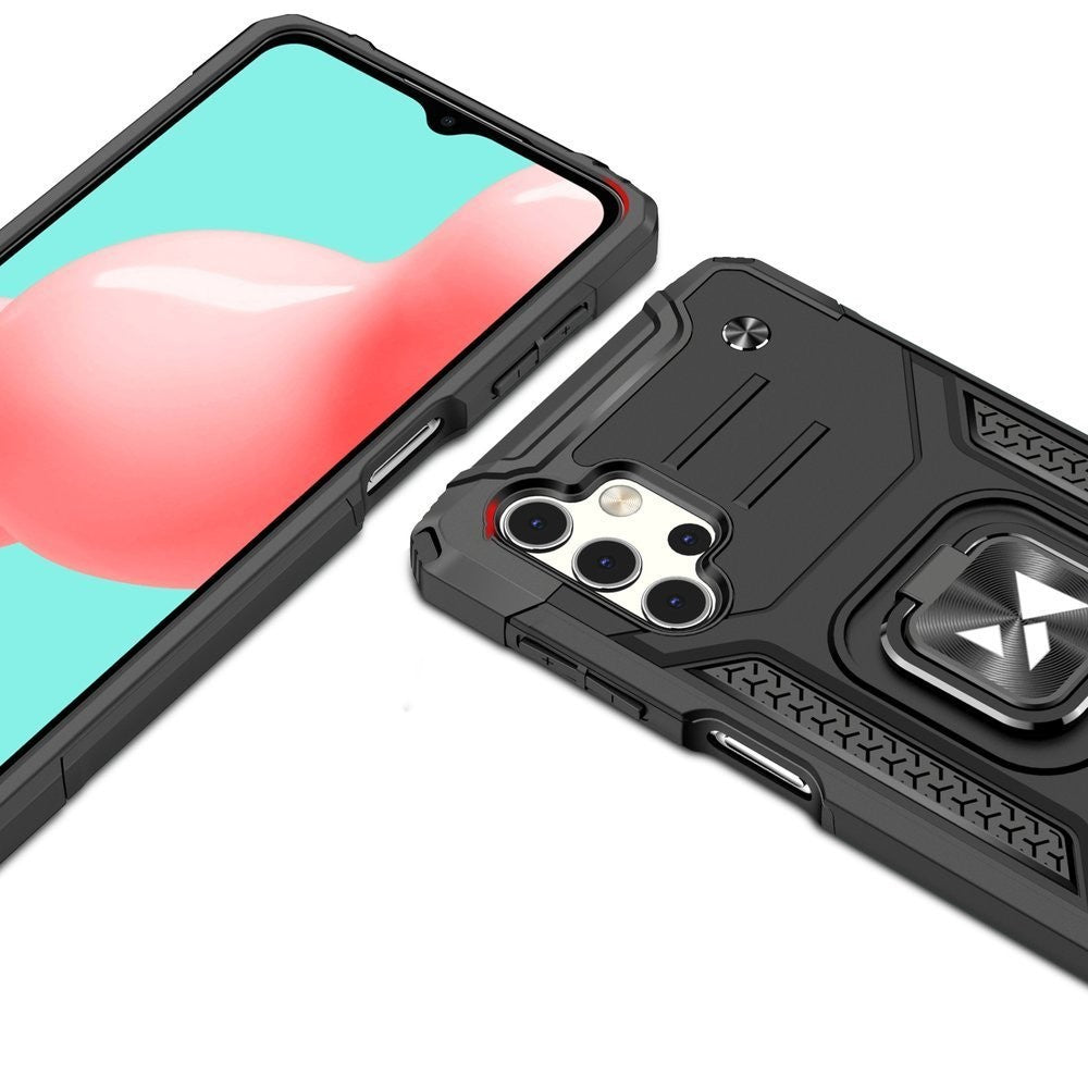 Ring Armor Case Kickstand Wozinsky Tough Rugged για Samsung Galaxy A32 5G Μαύρο | www.lightgear.gr