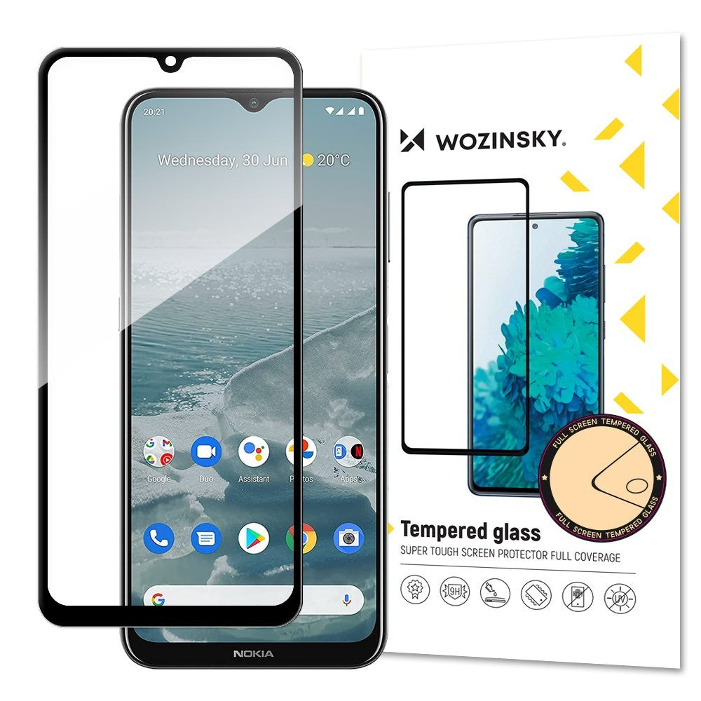 Super Durable Tempered Glass Full Screen Wozinsky με Frame Case Friendly για Nokia G20 Μαύρο | www.lightgear.gr