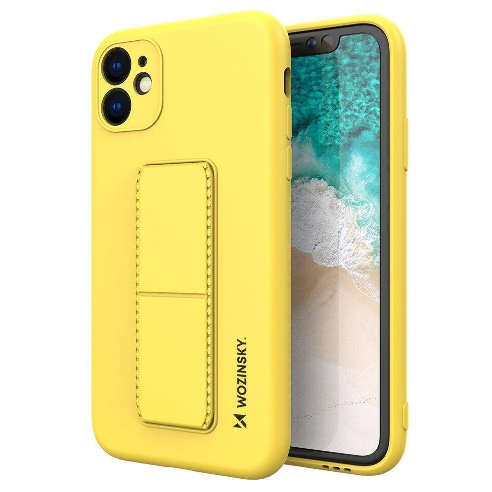 Kickstand Case Σιλικόνης με Stand Wozinsky για Samsung Galaxy A22 4G Κίτρινο | www.lightgear.gr