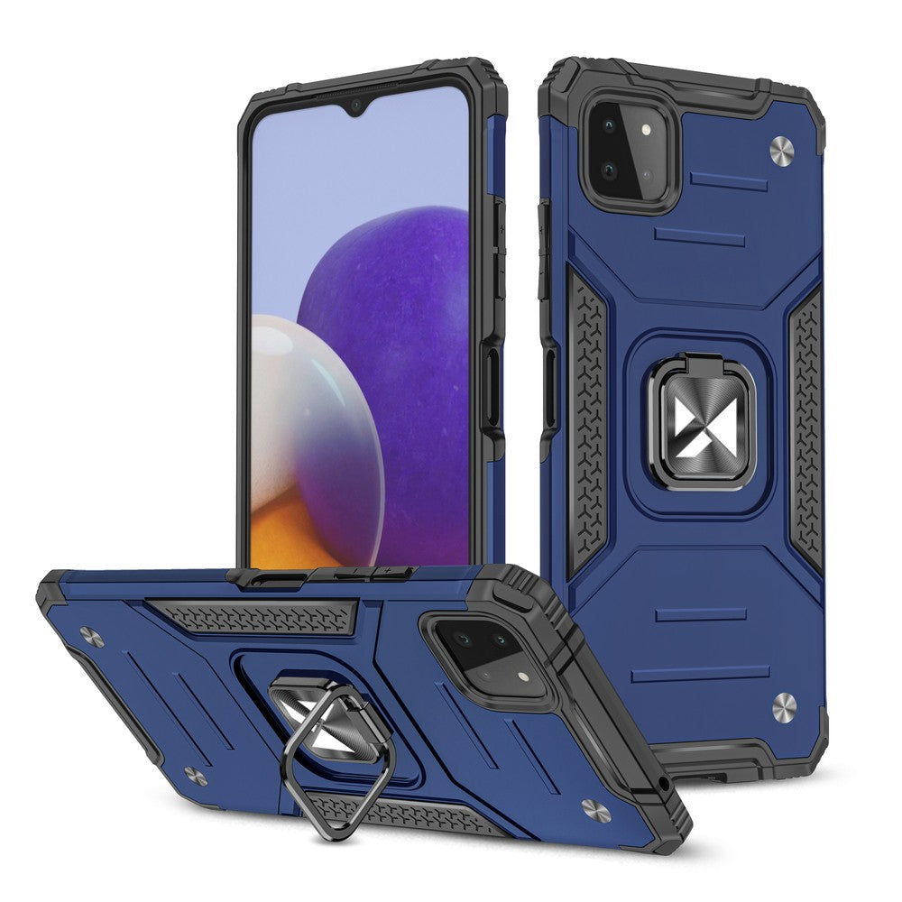 Ring Armor Case Kickstand Wozinsky Tough Rugged για Samsung Galaxy A22 4G Μπλε | www.lightgear.gr