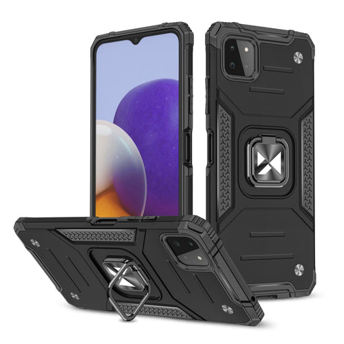Ring Armor Case Kickstand Wozinsky Tough Rugged για Samsung Galaxy A22 4G Μαύρο | www.lightgear.gr