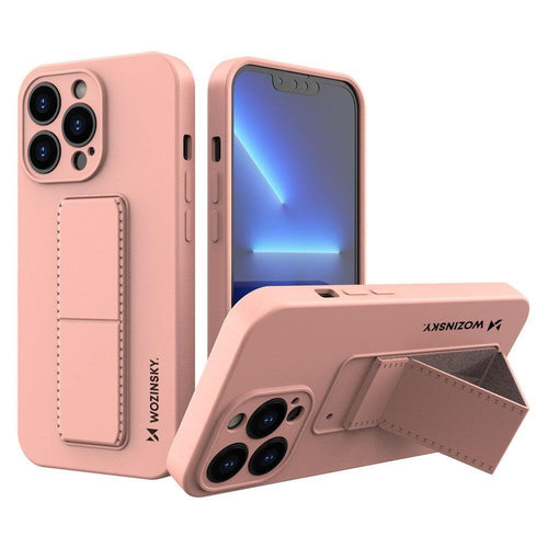 Kickstand Case Wozinsky Silicone με Stand για iPhone 13 Mini Ροζ | www.lightgear.gr