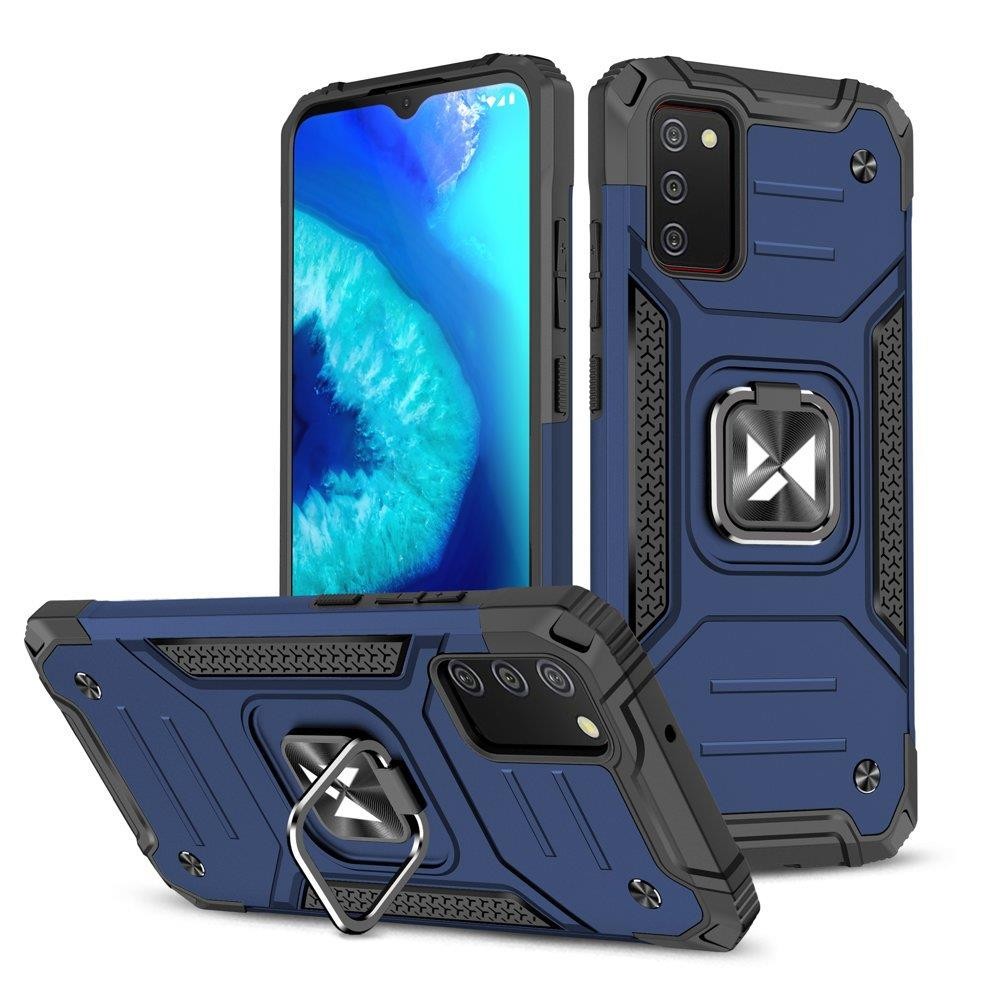 Ring Armor Tough Hybrid Case Cover + Magnetic Holder Wozinsky για Samsung Galaxy A03s Μπλε | www.lightgear.gr
