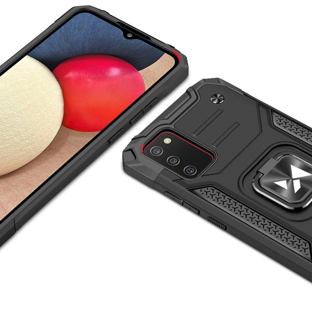 Ring Armor Tough Hybrid Case Cover + Magnetic Holder Wozinsky για Samsung Galaxy A03s Μπλε | www.lightgear.gr