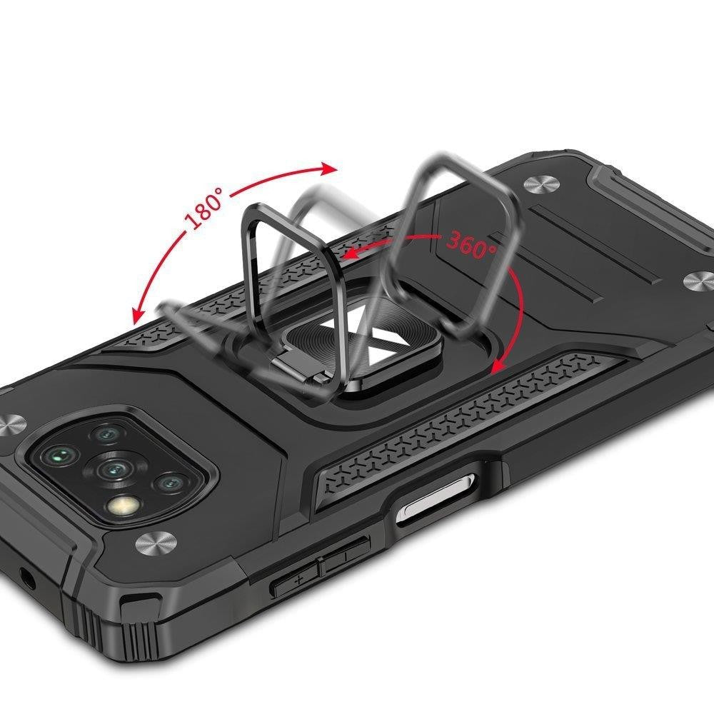 Ring Armor Tough Hybrid Case Cover + Magnetic Holder Wozinsky για Samsung Galaxy A03s Μπλε | www.lightgear.gr