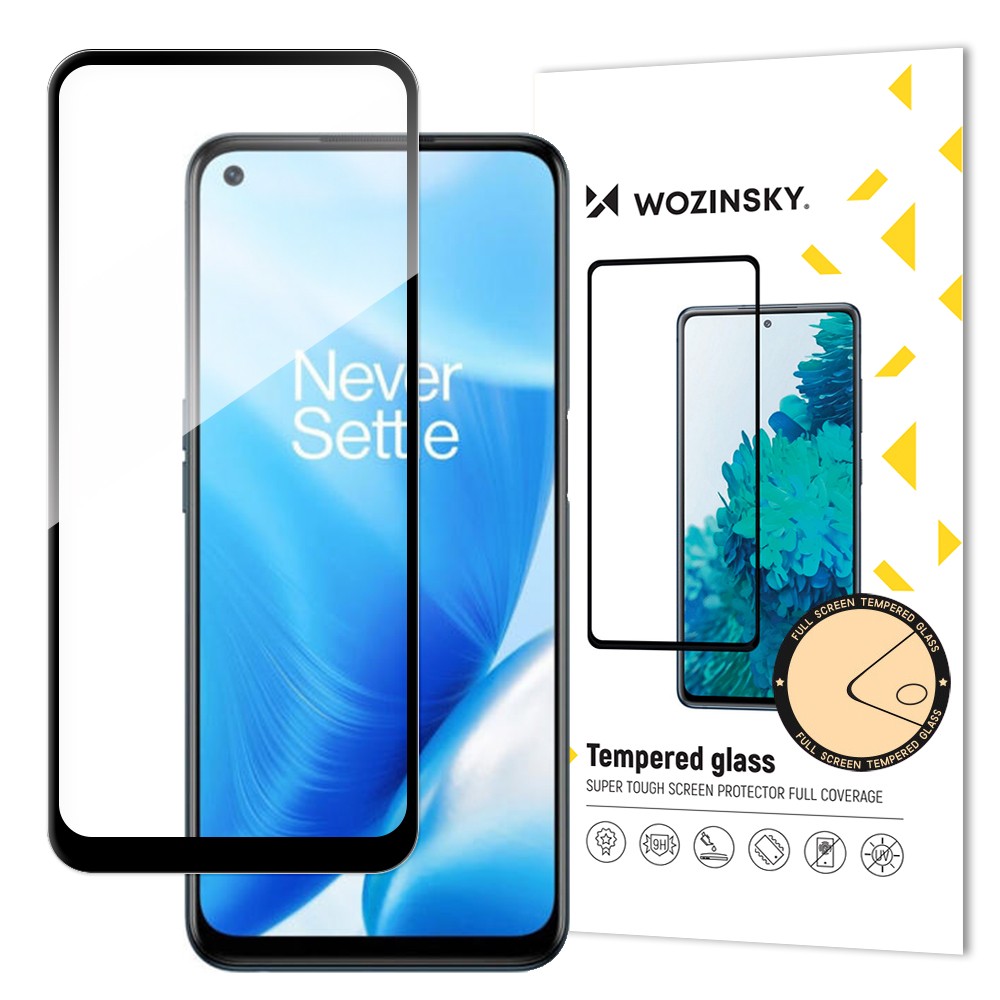 Super Tough Tempered Glass Full Screen Wozinsky με Frame Case Friendly για OnePlus Nord N200 5G Μαύρο | www.lightgear.gr