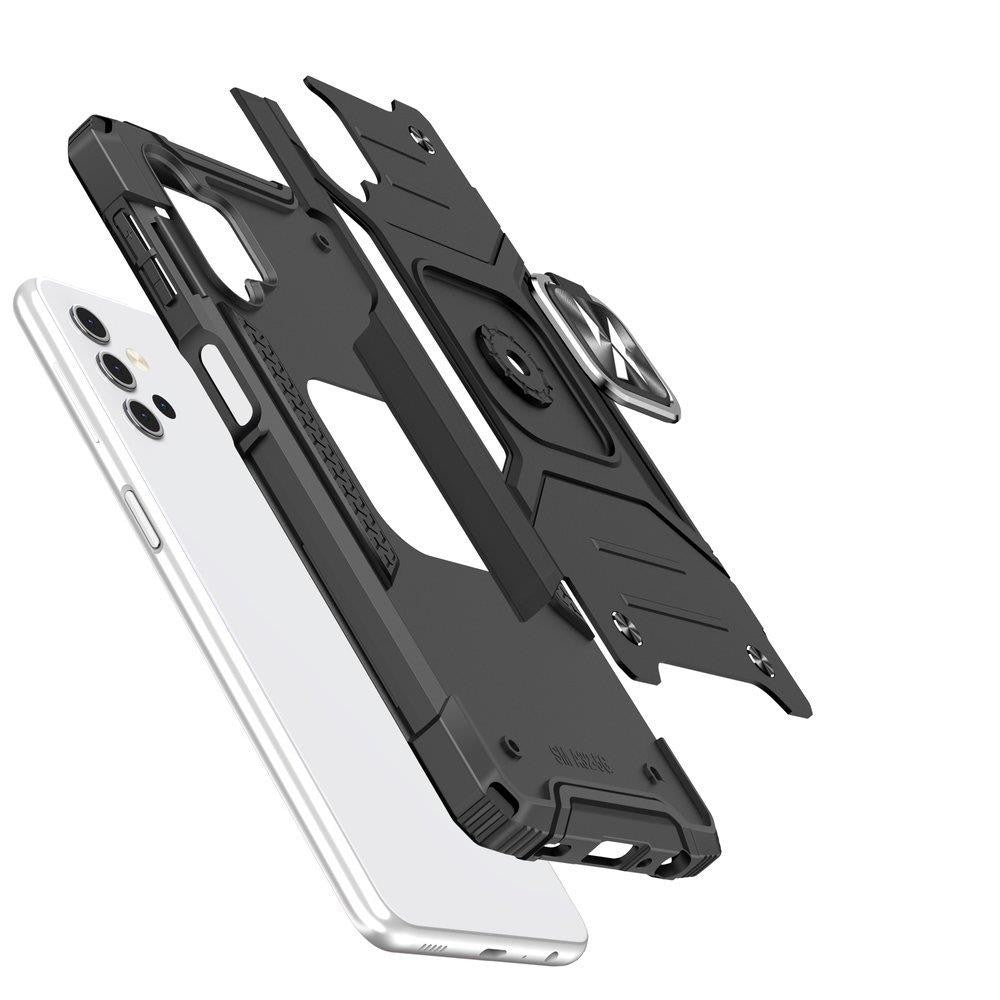 Ring Armor Hybrid Case + Magnetic Holder Wozinsky για Samsung Galaxy A73 Ασημί | www.lightgear.gr