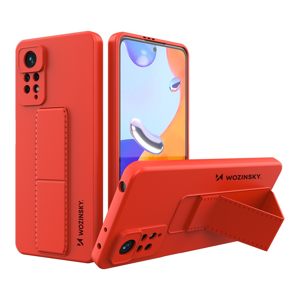 Kickstand Case Σιλικόνης με Stand Wozinsky για Xiaomi Redmi Note 11 Pro Κόκκινο | www.lightgear.gr