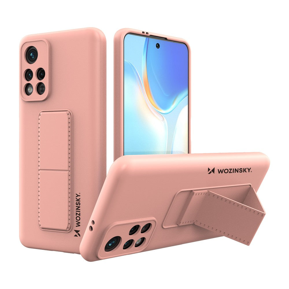 Kickstand Case Σιλικόνης με Stand Wozinsky για Xiaomi Poco M4 Pro 5G Ροζ | www.lightgear.gr