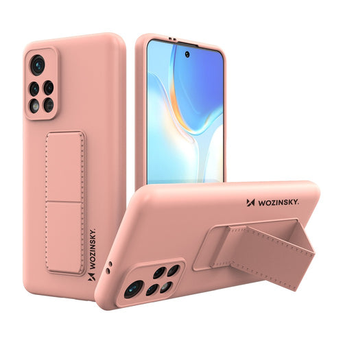 Kickstand Case Σιλικόνης με Stand Wozinsky για Xiaomi Poco M4 Pro 5G Ροζ | www.lightgear.gr
