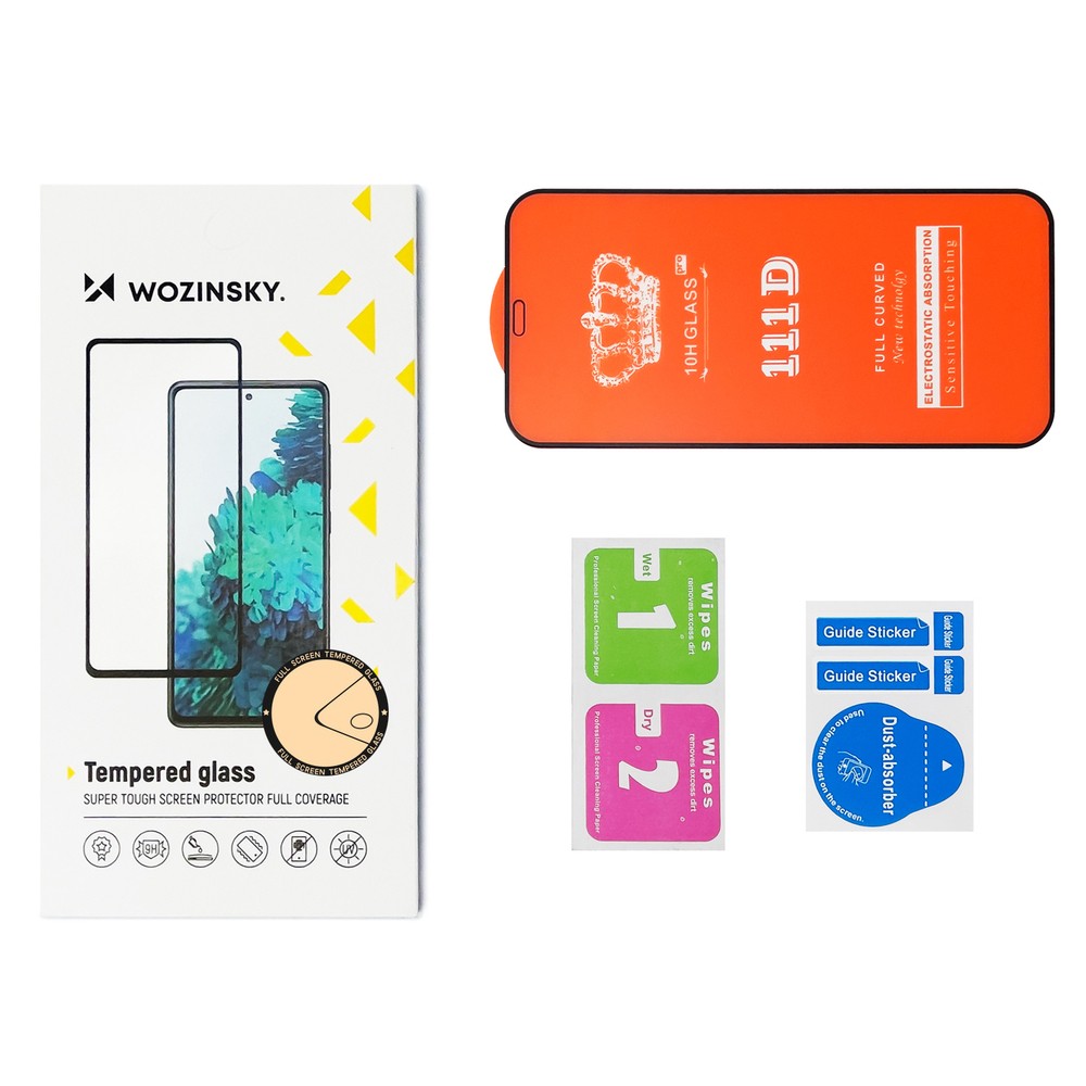 Super Durable Tempered Glass Full Screen Wozinsky με Frame Case Friendly για iPhone 14 Pro Μαύρο | www.lightgear.gr