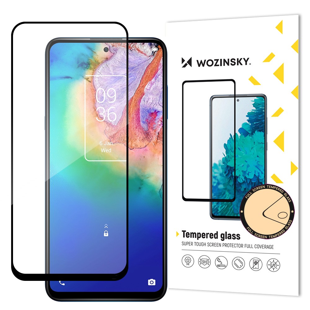 Super Tough Tempered Glass Full Screen Wozinsky με Frame Case Friendly για TCL 20 5G Μαύρο | www.lightgear.gr