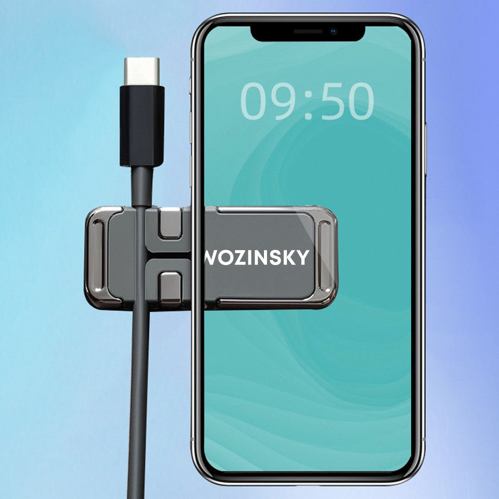 Magnetic Phone Holder με Cable Organizer Wozinsky (WMCDO-B1) | www.lightgear.gr