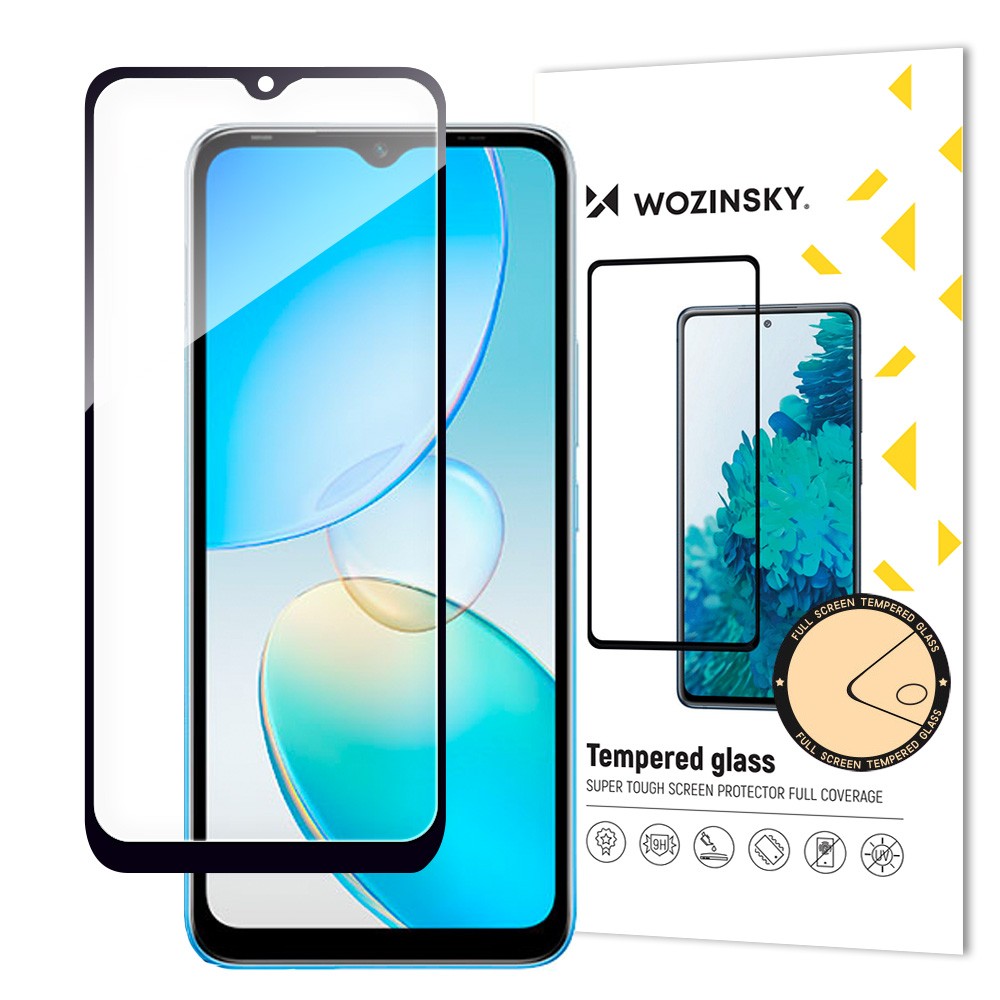 Tempered Glass Full Screen Wozinsky Full Glue με Frame Case Friendly για Infinix Hot 12i Μαύρο | www.lightgear.gr