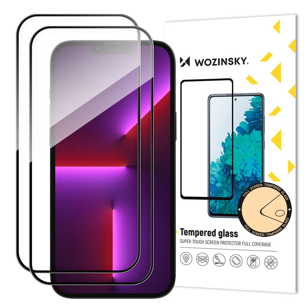 Tempered Glass Full Screen με Frame Case Friendly Wozinsky Full Glue για iPhone 15 Pro Max Μαύρο 2τεμ | www.lightgear.gr