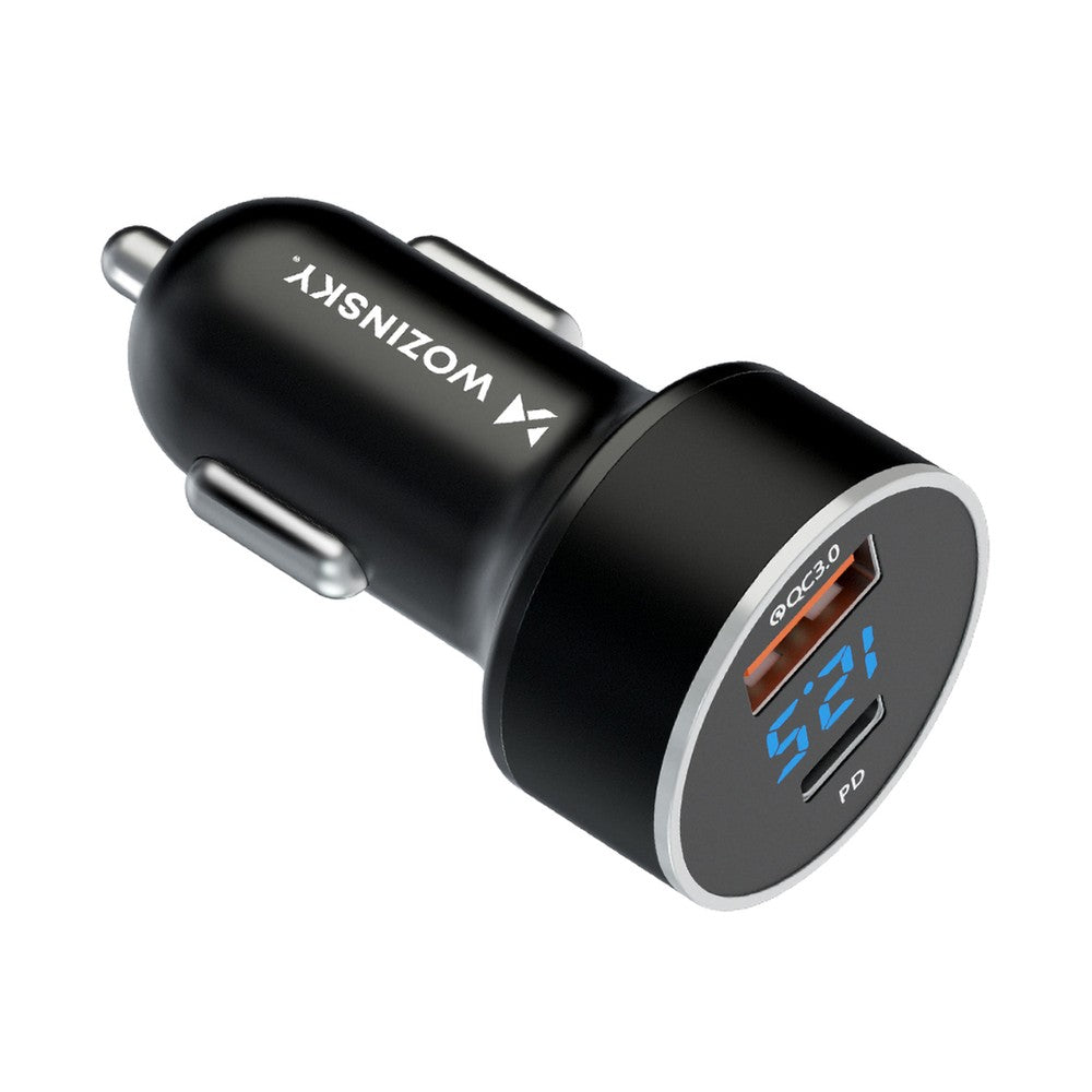 Φορτιστής Αυτοκινήτου Wozinsky WDCCAC USB-C USB-A 36W Μαύρο | www.lightgear.gr