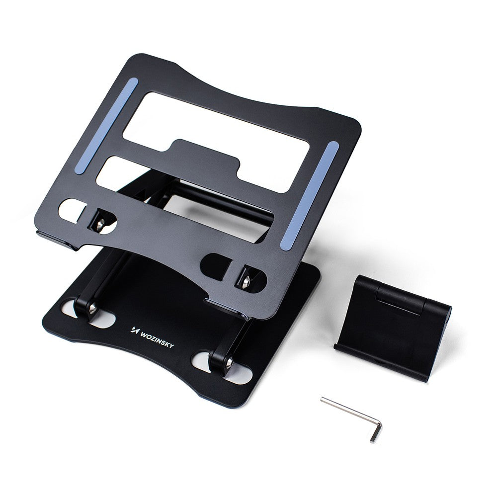 Βάση Laptop και Tablet Wozinsky WRS-CPY75DSB Αλουμινίου + Smartphone Stand Δώρο Μαύρο | www.lightgear.gr