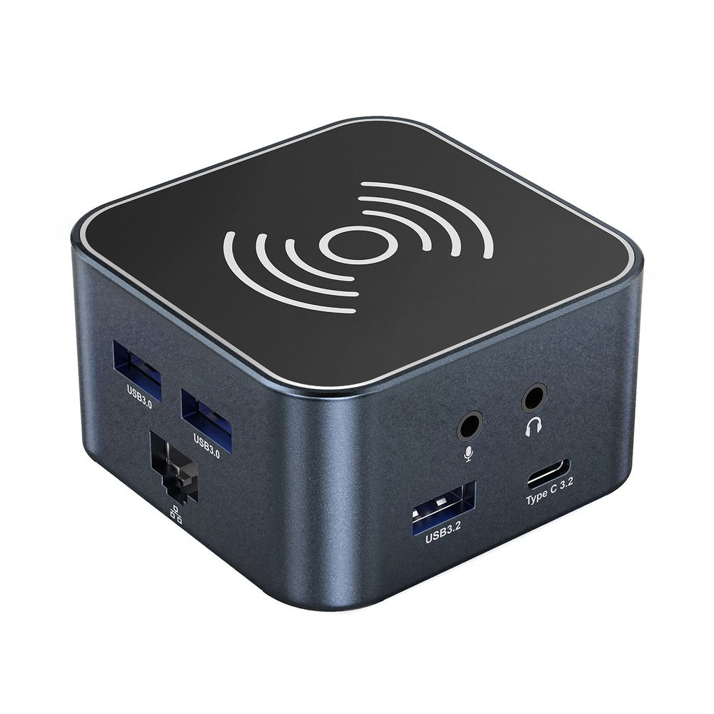 Hub USB-C 12 in 1 Wozinsky Πολυλειτουργικό με Wireless Charging Αλουμίνιο με Καλώδιο 15cm Γκρι | www.lightgear.gr