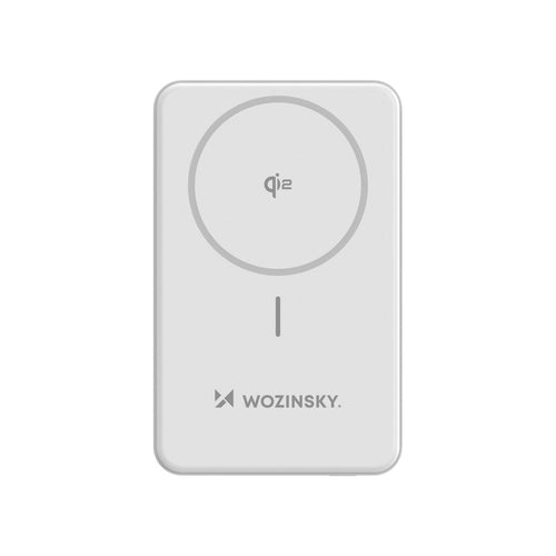 Powerbank Wozinsky WLWP-10KA0Y3WS 22.5W PD Qi2 10000mAh με Stand, 1x USB-A, 1x USB-C Λευκό | www.lightgear.gr