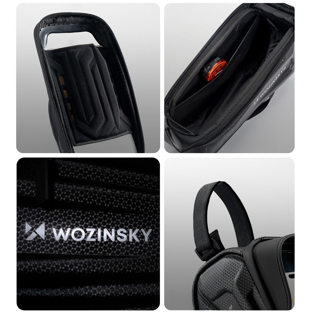 Τσαντάκι Ποδηλάτου Frame Wozinsky Armored με Θήκη Κινητού 1.7lt Μαύρο | www.lightgear.gr