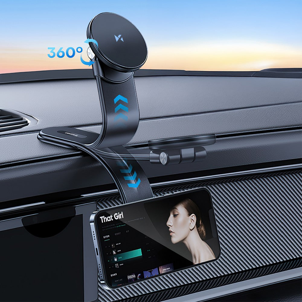 Magnetic Car Holder με 15W MagSafe Inductive Charger Wozinsky για Car Cockpit Μαύρο | www.lightgear.gr