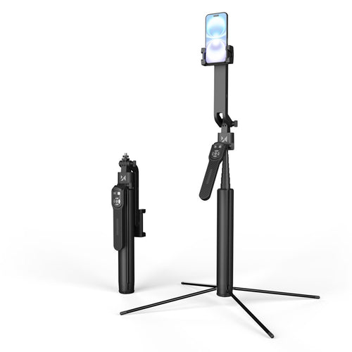 Selfie Stick με Tripod Function Wozinsky WST-360YS με 360° AI Auto Face Tracking Gesture Control Μαύρο | www.lightgear.gr