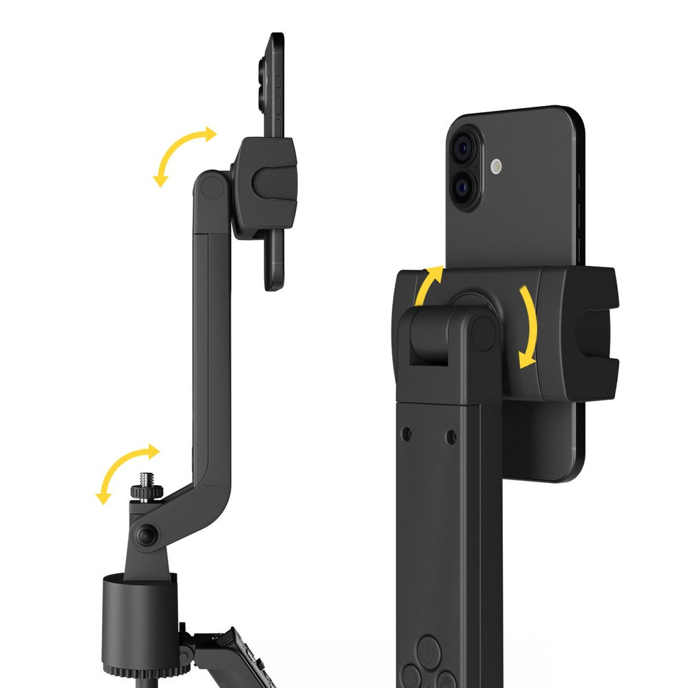 Selfie Stick με Tripod Function Wozinsky WST-360YS με 360° AI Auto Face Tracking Gesture Control Μαύρο | www.lightgear.gr
