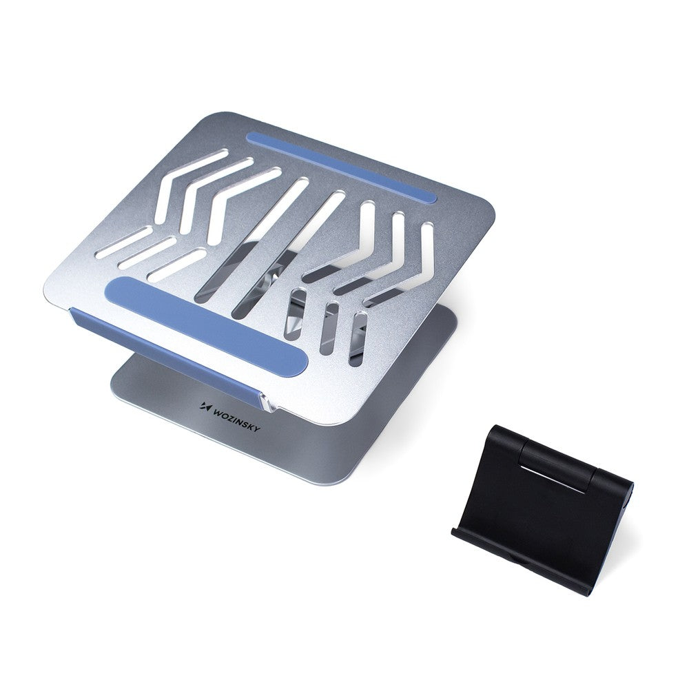 Laptop Stand Wozinsky WRS-CPY84SS Αλουμίνιο + Δώρο Smartphone Stand Ασημί | www.lightgear.gr