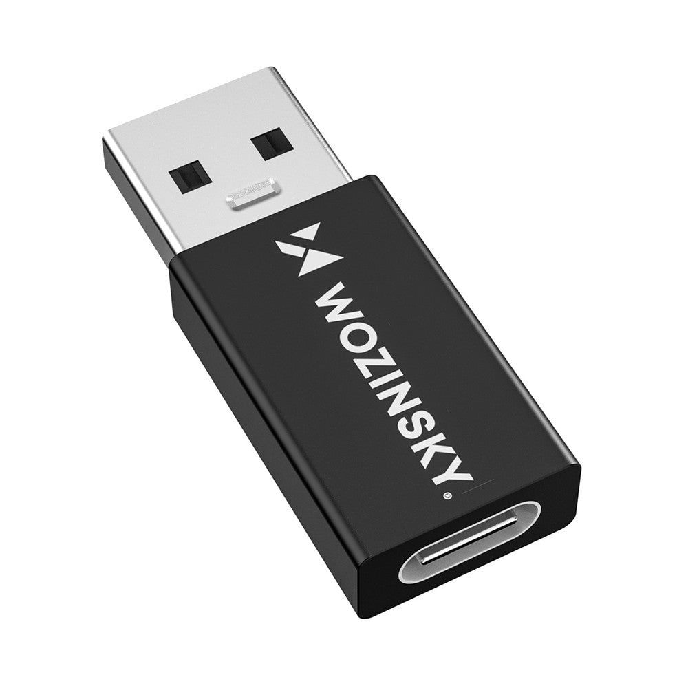 USB-A - USB-C OTG Adapter Wozinsky WAAC-01 Μαύρο | www.lightgear.gr