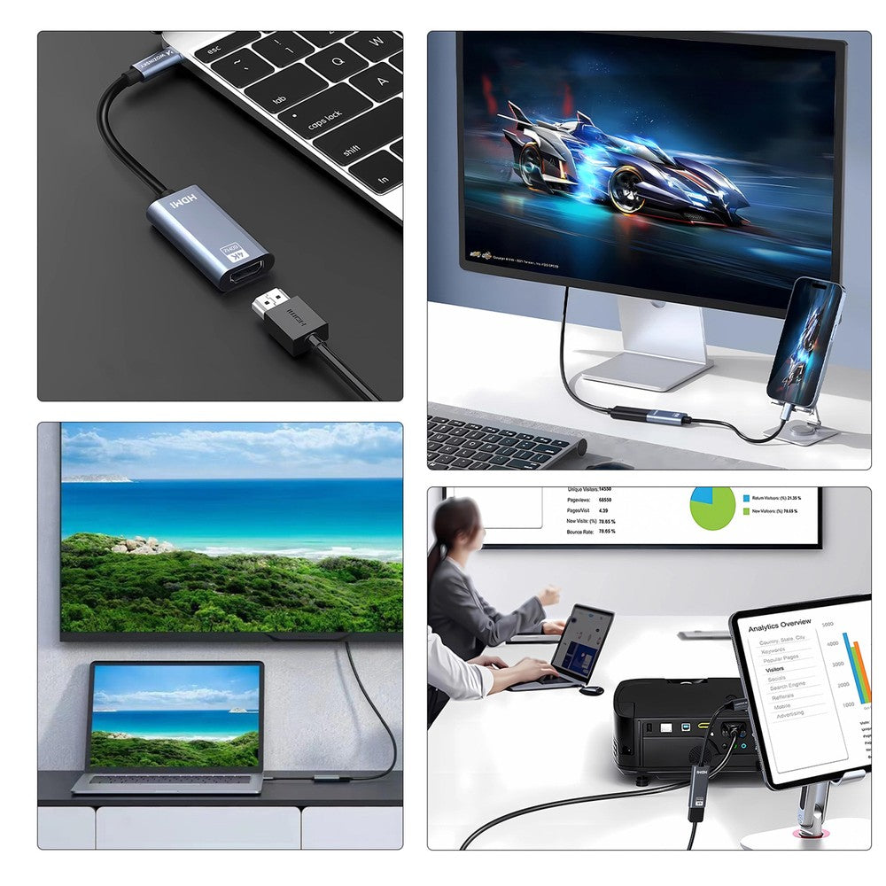 Adapter USB-C - HDMI 4K 60Hz Wozinsky WACH-01 Μαύρο | www.lightgear.gr