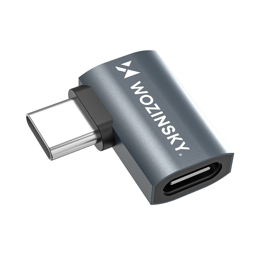 USB-C σε USB-C 40Gb/s 240W 8K OTG Side Angled Adapter Wozinsky WPKB-01 Γκρι | www.lightgear.gr