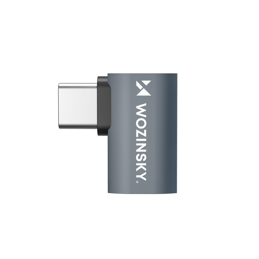 USB-C σε USB-C 40Gb/s 240W 8K OTG Side Angled Adapter Wozinsky WPKB-01 Γκρι | www.lightgear.gr