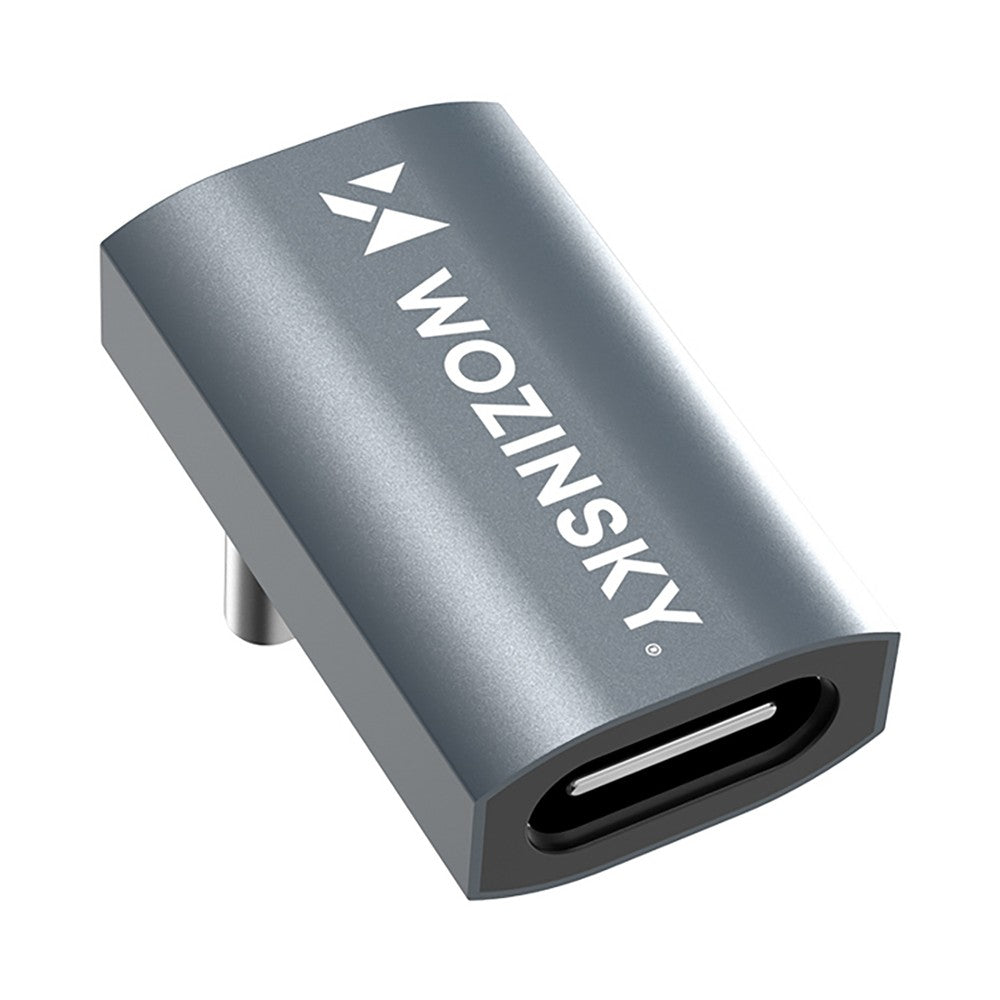 USB-C σε USB-C 40Gb/s 240W 8K OTG Angled Adapter Wozinsky WPKF-01 Γκρι | www.lightgear.gr
