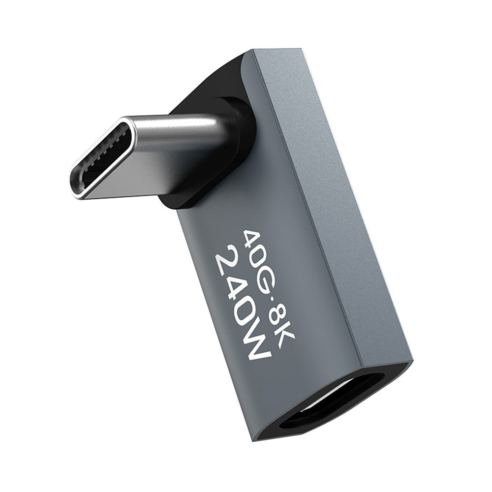 USB-C σε USB-C 40Gb/s 240W 8K OTG Angled Adapter Wozinsky WPKF-01 Γκρι | www.lightgear.gr