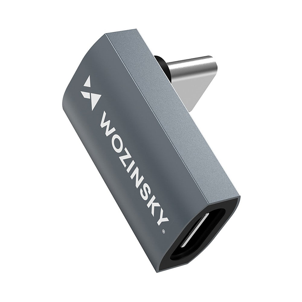 USB-C σε USB-C 40Gb/s 240W 8K OTG Angled Adapter Wozinsky WPKF-01 Γκρι | www.lightgear.gr