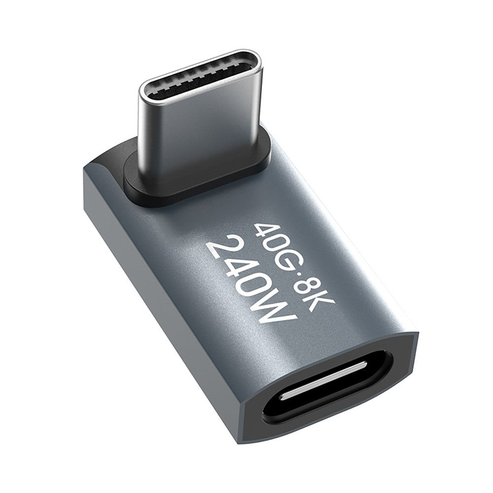 USB-C σε USB-C 40Gb/s 240W 8K OTG Angled Adapter Wozinsky WPKF-01 Γκρι | www.lightgear.gr