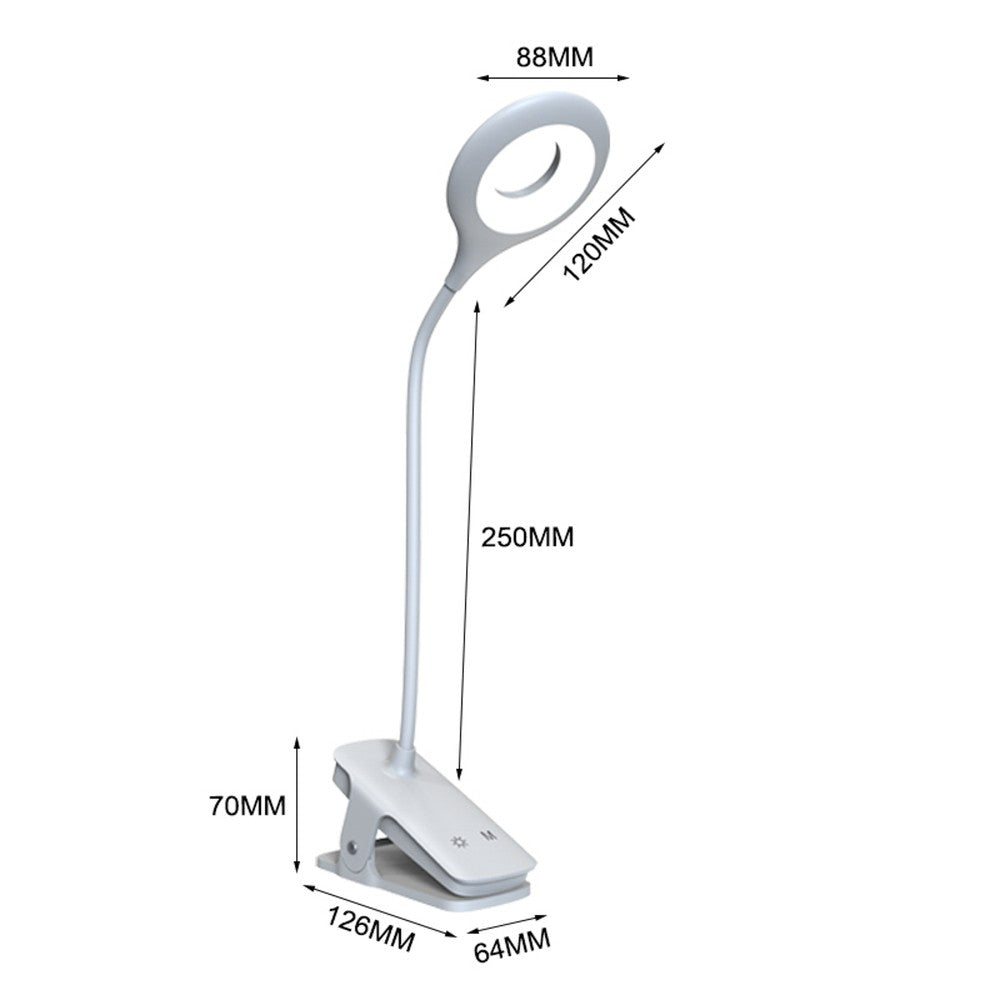 Ασύρματη LED Λάμπα Ανάγνωσης Mini Wozinsky με Clip + USB-C Καλώδιο Λευκή | www.lightgear.gr